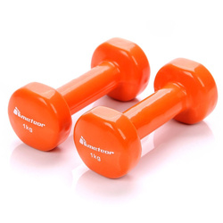 Meteor 1 kg vinyl dumbbells