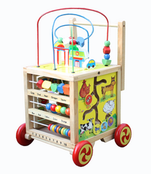 Wooden Walker – manupulative cube multicolour