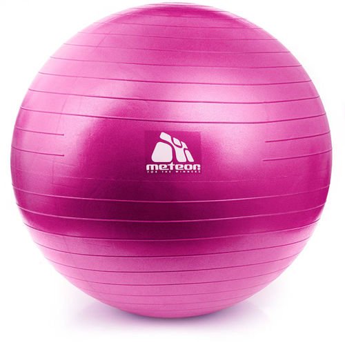 FITNESS BALL METEOR 55 cm WITH PUMP PINK