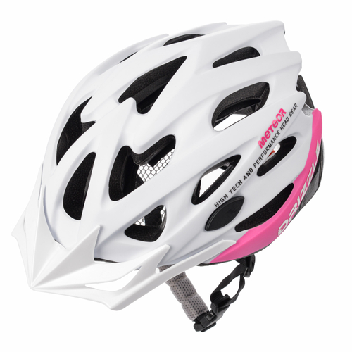 METEOR CYCLING HELMET MV29 Drizzle L 58-61 cm white/pink