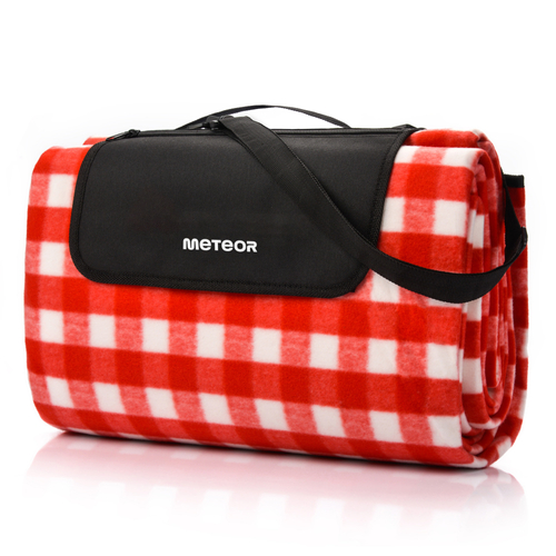 PICNIC BLANKET METEOR 2XL 200x200 cm red white checkered