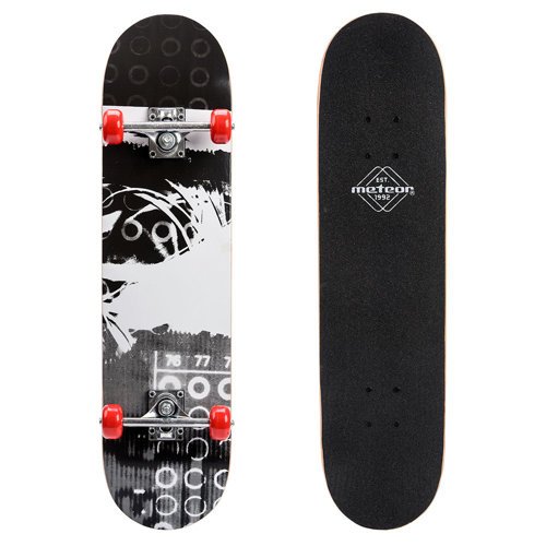 SKATEBOARD METEOR WOODEN grey/black