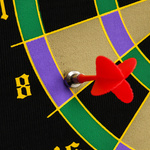 Magnetyczna tarcza do darta Meteor zwijana, dwustronna