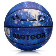 Piłka koszykowa Meteor Fluo niebieski/biały 7