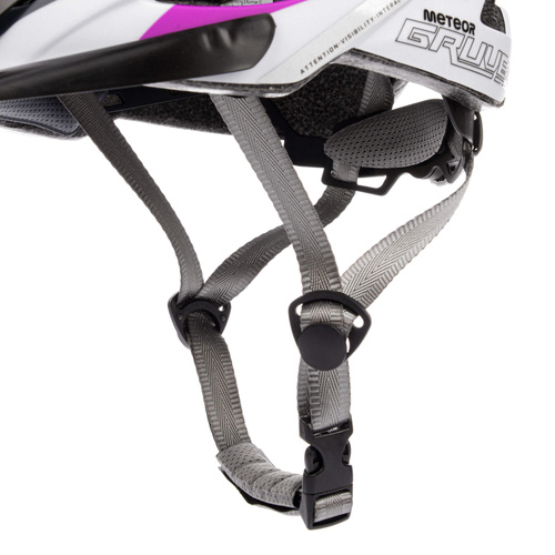 Kask rowerowy Meteor Gruver L 58-61 cm biały/szary