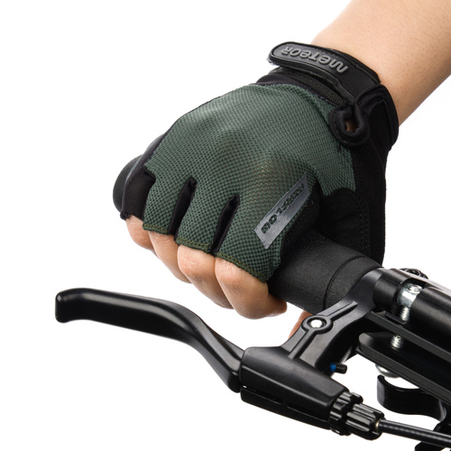 Rękawiczki rowerowe Meteor MX52 XL czarny/zielony