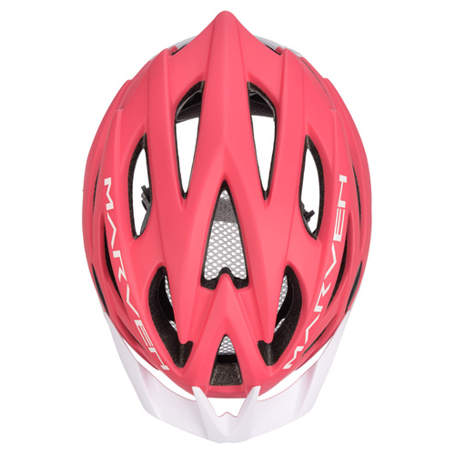 Kask rowerowy Meteor Marven M 55-58 cm koralowy /biały