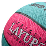 Piłka koszykowa Meteor Layup 5 różowy/niebieski