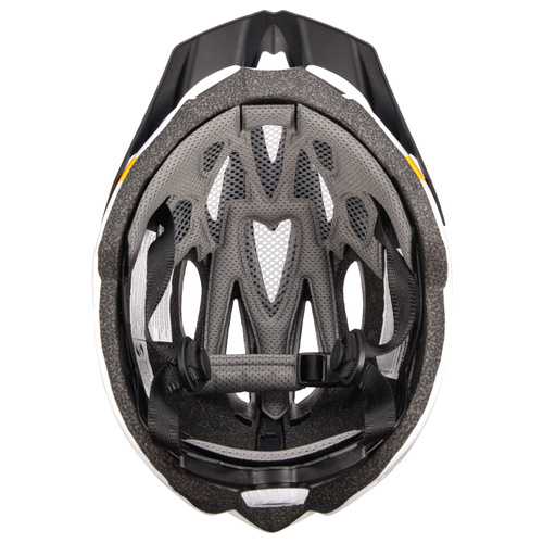 Kask rowerowy Meteor Gruver M 55-58 cm biały/czarny/pomarańczowy