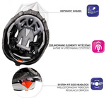 Kask rowerowy Meteor MV29 Drizzle L 58-61 cm biały/szary/miętowy