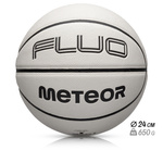 Piłka koszykowa Meteor Fluo biały/neonowy zielony 7