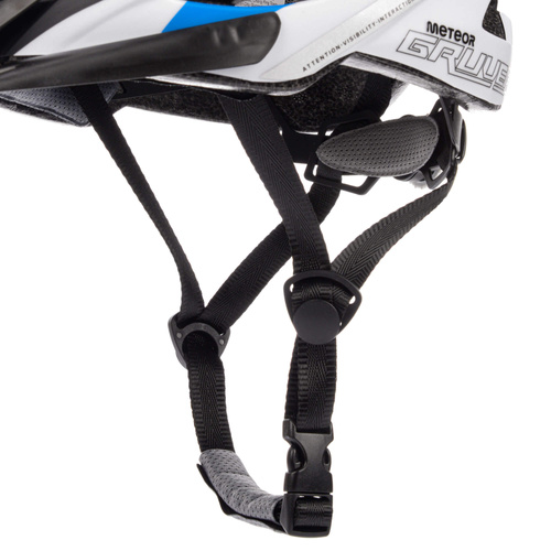 Kask rowerowy Meteor Gruver L 58-61 cm biały/czarny/niebieski