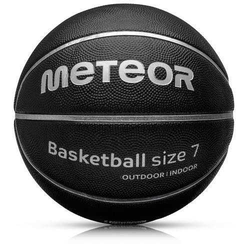 Piłka koszykowa treningowa Meteor Cellular 7 czarny/srebrny