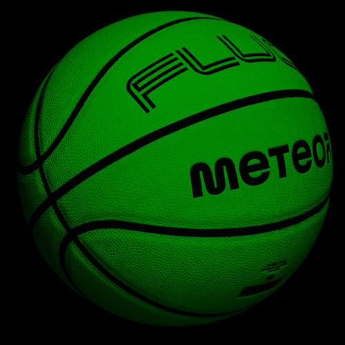 Piłka koszykowa Meteor Fluo biały/neonowy zielony 7
