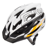 Kask rowerowy Meteor Gruver L 58-61 cm czarny/biały/pomarańczowy