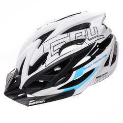 Kask rowerowy Meteor Gruver M 55-58 cm biały/czarny/niebieski