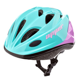 Kask rowerowy Meteor KS07 M 52-56 cm Apper miętowy/różowy