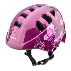 Kask rowerowy Meteor KS08 S 48-52 cm pink butterflies