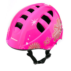 Kask rowerowy Meteor KS08 S 48-52 cm różowy/biały