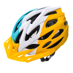 Kask rowerowy Meteor Marven L 58-61 cm niebieski/biały/żółty