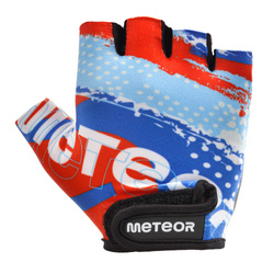 Rękawiczki rowerowe Meteor Kids M Map blue