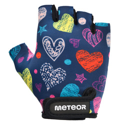 Rękawiczki rowerowe Meteor Kids S Hearts