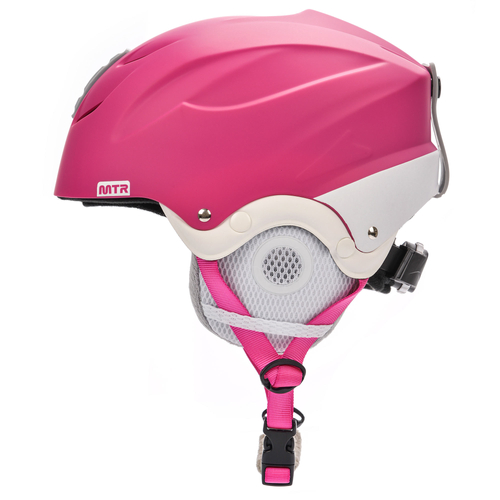 Kask narciarski Meteor Lumi M 55-58 cm różowy/biały