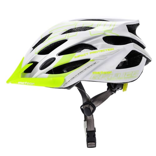 Kask rowerowy Meteor Gruver S 52-56 cm biały/zielony