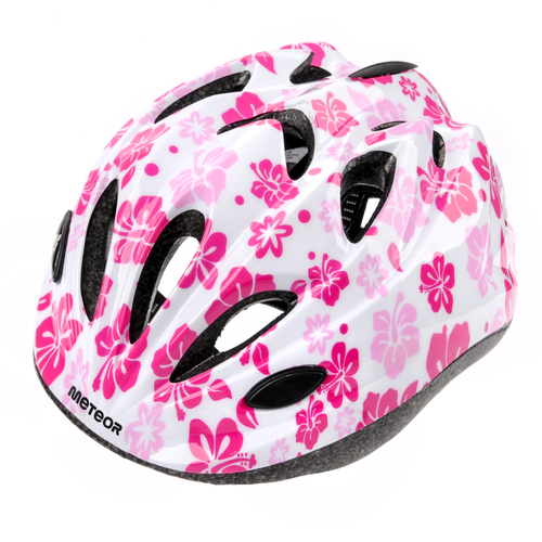 Kask rowerowy Meteor HB6-5 S 48-52 cm Pink flowers