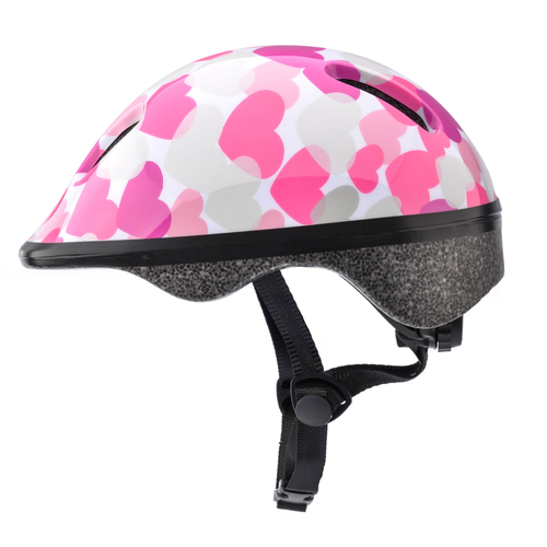 Kask rowerowy Meteor KS06 XS 44-48 cm Pink hearts