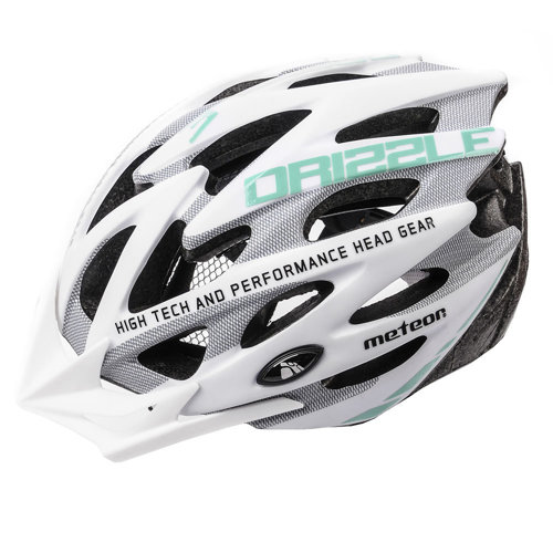 Kask rowerowy Meteor MV29 Drizzle L 58-61 cm biały/szary/miętowy