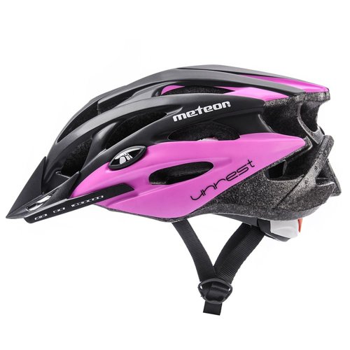 Kask rowerowy Meteor MV29 Unrest L 58-61 cm czarny/różowy