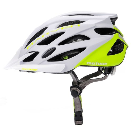 Kask rowerowy Meteor Marven L 58-61 cm biały/neonowy zielony