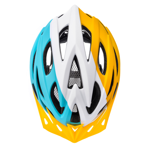 Kask rowerowy Meteor Marven L 58-61 cm niebieski/biały/żółty