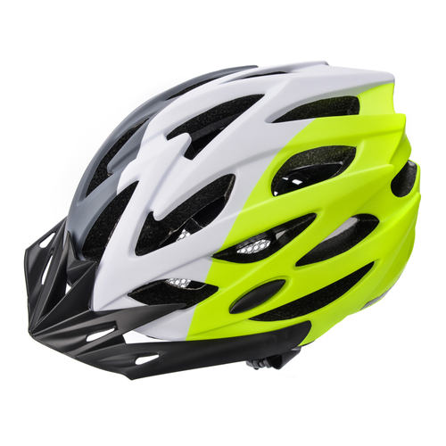 Kask rowerowy Meteor Marven L 58-61 cm szary/biały/limonkowy