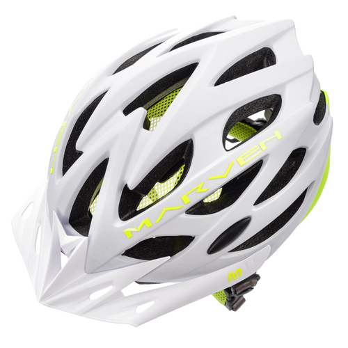 Kask rowerowy Meteor Marven M 55-58 cm biały/neonowy zielony