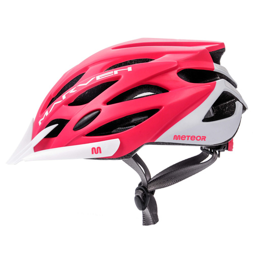 Kask rowerowy Meteor Marven M 55-58 cm koralowy /biały