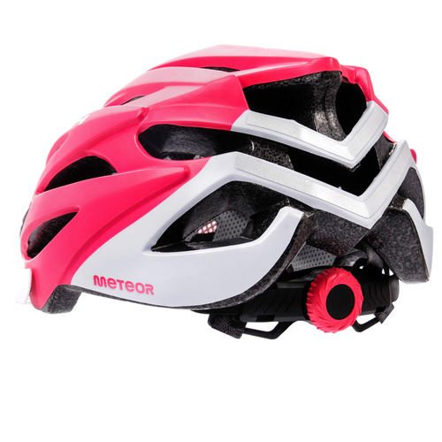 Kask rowerowy Meteor Marven M 55-58 cm koralowy /biały