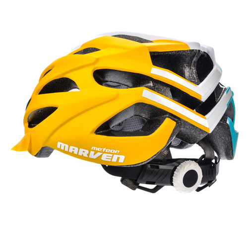 Kask rowerowy Meteor Marven M 55-58 cm niebieski/biały/żółty