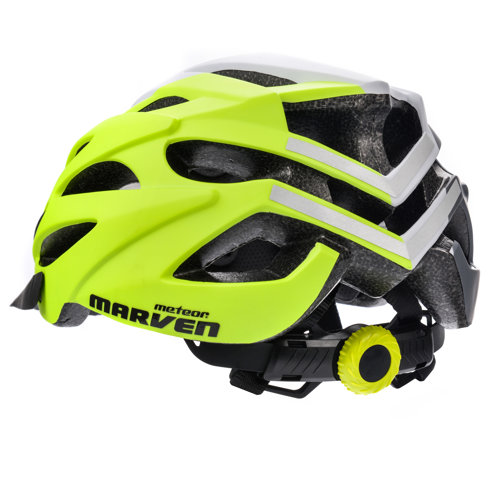 Kask rowerowy Meteor Marven M 55-58 cm szary/biały/limonkowy