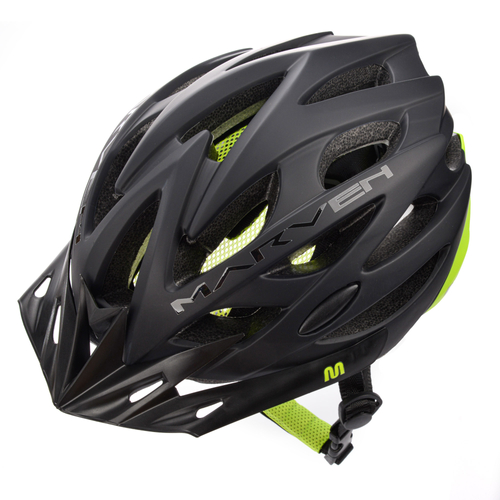 Kask rowerowy Meteor Marven S 52-56 cm czarny/zielony