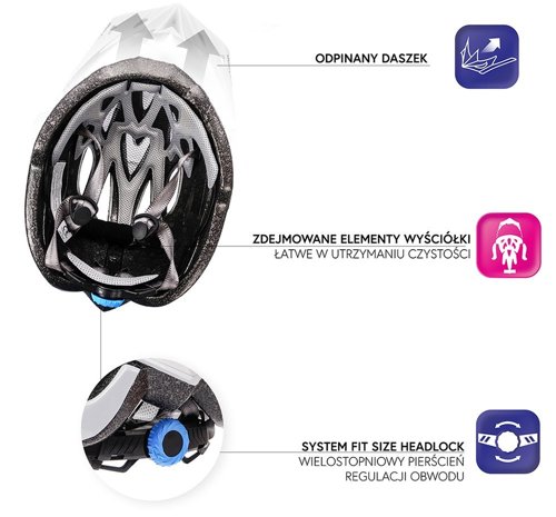 Kask rowerowy Meteor Shimmer in-mold M 55-58 cm