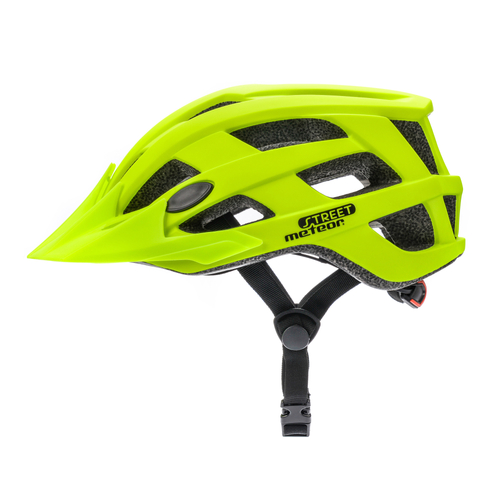 Kask rowerowy Meteor Street M 55-58 cm neonowy żółty