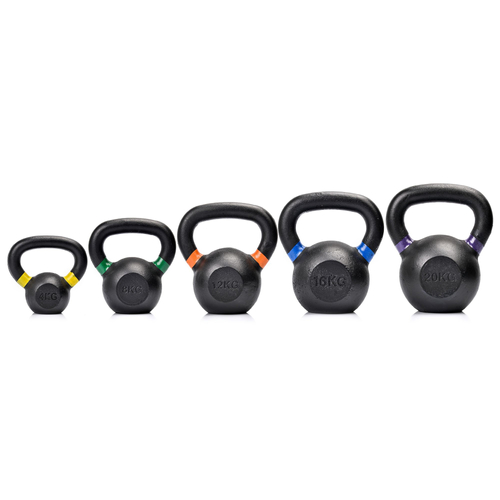 Kettle bell Meteor 8 kg czarny mat