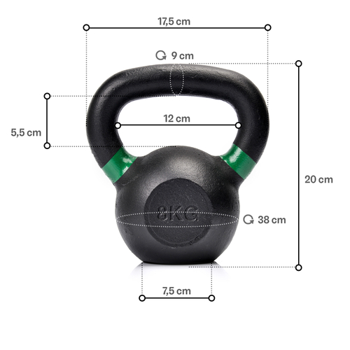 Kettle bell Meteor 8 kg czarny mat