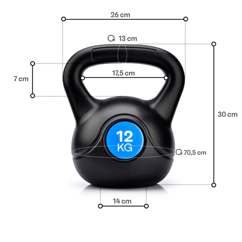 Kettle bell bitumiczny Meteor 12 kg