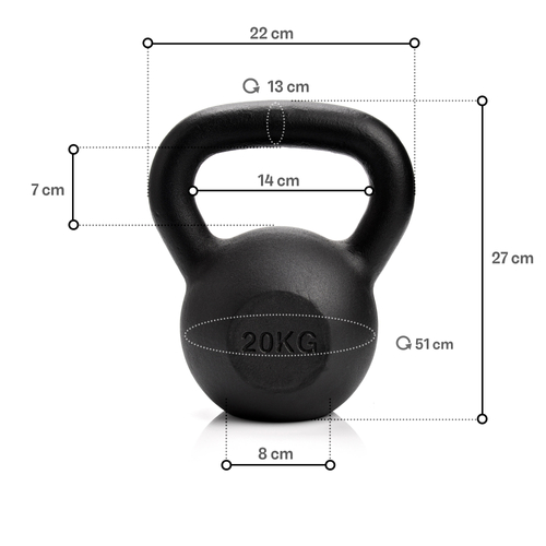 Kettlebell żeliwny Meteor 20kg