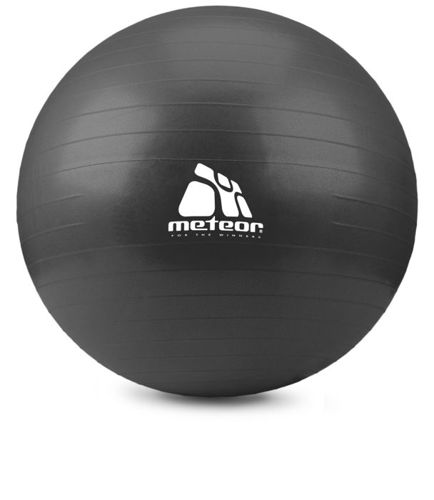 Piłka fitness z pompką Meteor 75 cm czarny