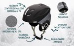 Kask narciarski Meteor Lumi L 58-61 cm czarny/szary