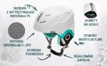 Kask narciarski Meteor Lumi S 53-55 cm miętowy/biały